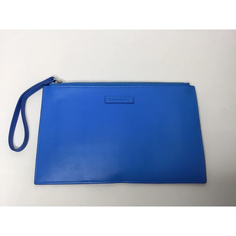 Vera Bradley Wristlet Pouch Composition  in Colorblock Blue and Off White